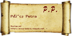 Pöcz Petra névjegykártya